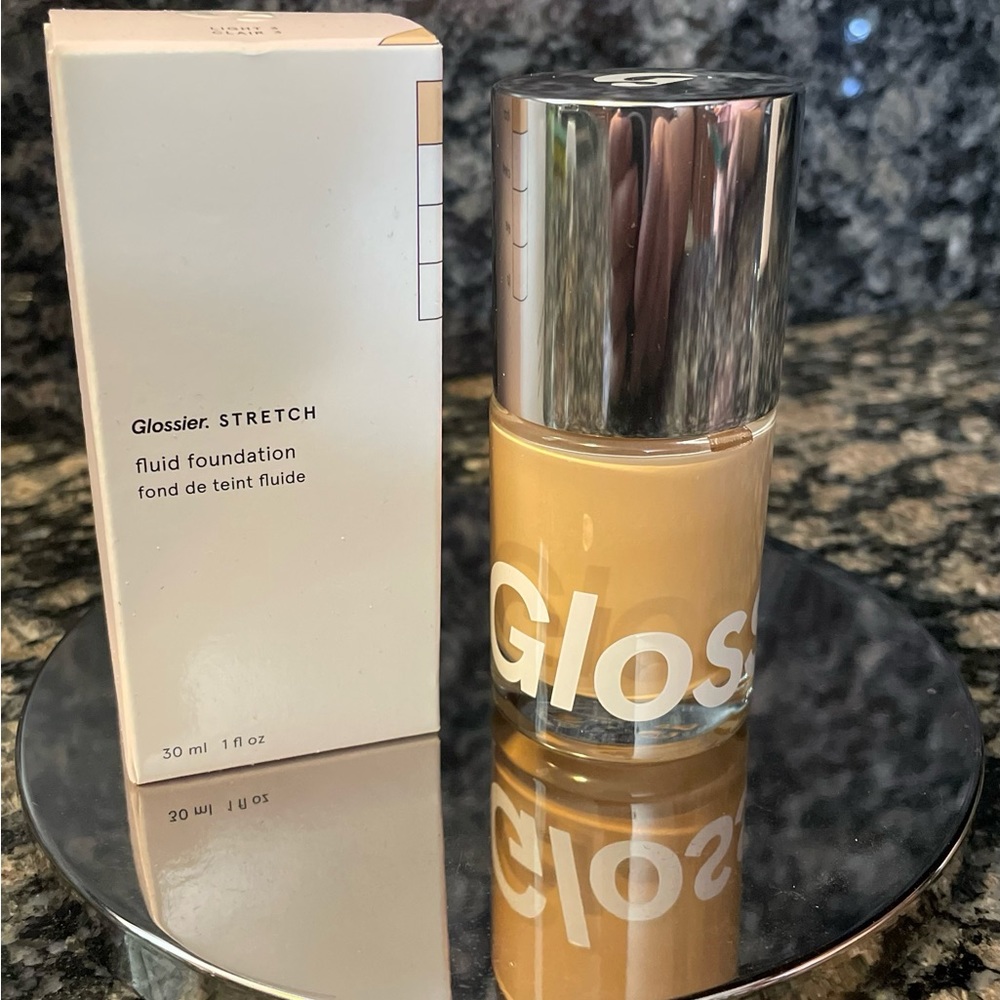 Glossier Stretch Fluid Foundation (non comedogenic- great for acne prone skin)